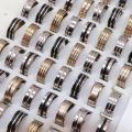 Wholesale 2pc Mixed Style Stainless Steel Rings Women Mens Ring Latest design inly engraved mix desing. 