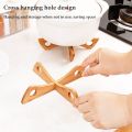 【FUN LIVE】 Bamboo Trivet Heat Resistant Table Mats Non-Slip Placemats Thickened Wood Trivets For Dishes, Pot, Bowl, Teapot, Hot Pot Holders. 