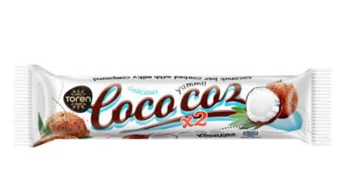 Coco co2 chocolate by Toren , x2, 40 grams bar  , available in different flavors: milk, dark cocoa, banana , strawberry & coconut
