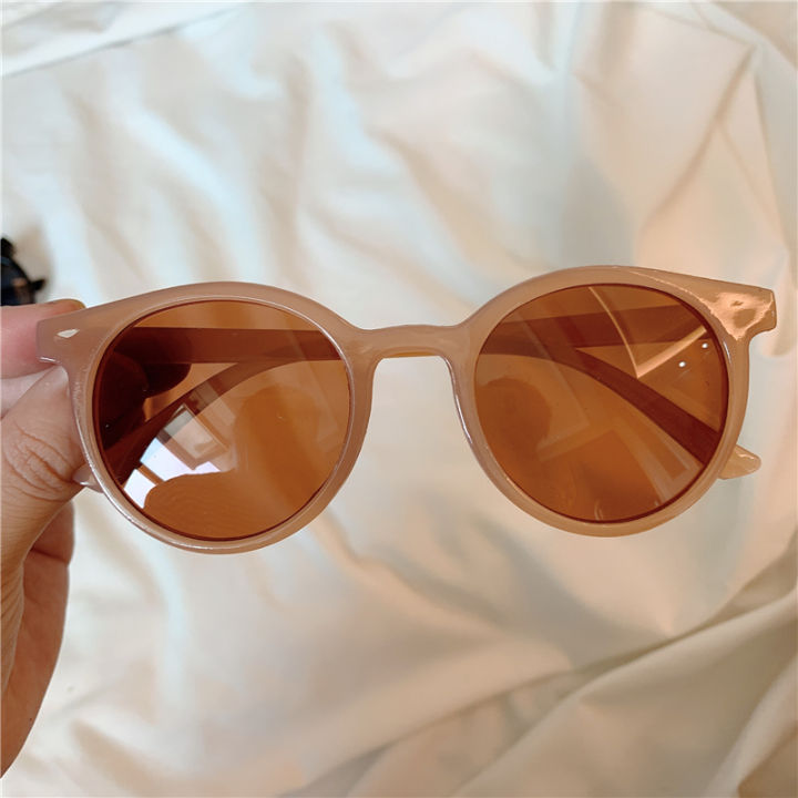 Zhang Dayi same style female white retro small frame sunglasses net red Aqin round Korean version trendy men's round face sunglasses