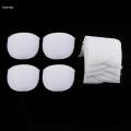 6 Pairs White Sponge Shoulder Pads for Women Men Unisex DIY. 