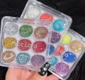 9 Color Pearlescent Diamond Gel Glitter Eyeshadow Palette. 