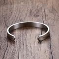 Stainless Steel Open Cuff Bracelet And Ring For Men -Pack Of 2 Pcs. 