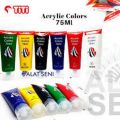 Titi Acrylic Paints Big Tubes - 75 ml - Pack Of 12 Pcs. 