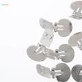 Pack of 20 Stainless Steel Flat Blank Shoe Clips for DIY Accessory. 