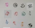 Pack of 3 pcs of Stamps for School kids , Students & Teachers. 