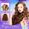Spiral Hair Curlers No Heat Hair Curler Styling Kit Magic Hair Rollers Hair Styling Rollers Tools Spiral Hair Rollers with a Storage Bag (18Pcs). 