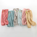 Manufacturers wholesale bamboo cotton children's mosquito-proof pants, summer baby baby bloomers, boys and girls, summer mosquito-proof long pants. 
