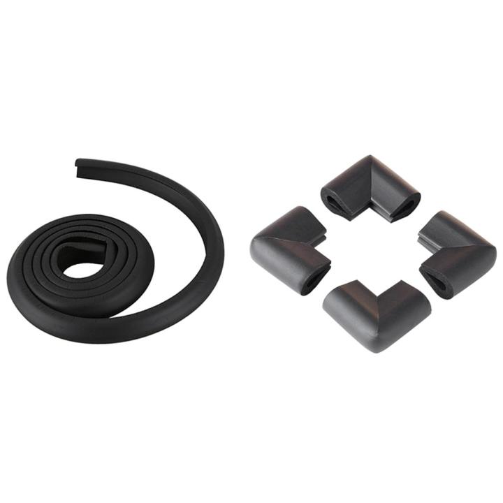 4Pcs Bumper Corner Protectors By Table Edge Baby Safety Black & 1 Roll ...
