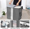 Foldable Storage Bag Organizers, Waterproof Anti-Mold Moisture Proof Clothes Storage Container Zipper Bag with Clear Window Carry Handles for Blanket Comforter Bedding, Closet Storage Boxes. 