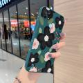 dienya for Realme C21Y Case Cartoon Fashion Flower Thin New Design Phone Case Side Square Edge Protect Softcase Pattern Silicone Casing Cover Shockproof Cases. 