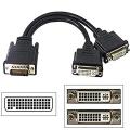 DMS 59 to Dual DVI Adapter Cable, DMS 59 Pin Male to Two DVI 24+5 Female Converter Full HD 1080P Gold-Plated Dual Monitor Y Splitter. 