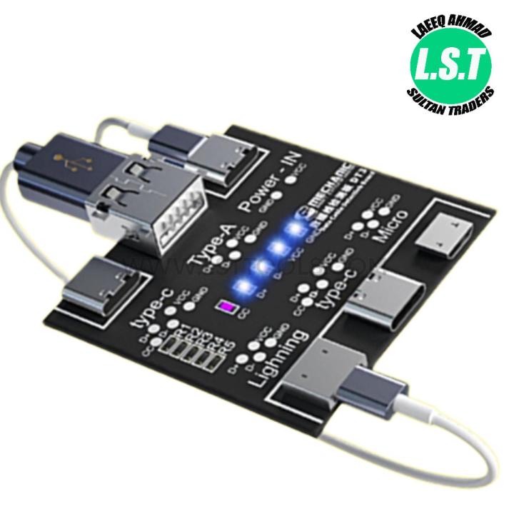 MECHANIC DT3 USB Cable Tester Data Cable Test  Board For iPhone Android USB Type-C Lighting Date Cable On-Off Detection Tool