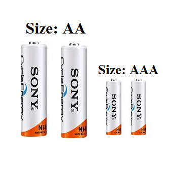 Sony Rechargeable Cell 1.2 V  (Size AA / AAA , Pack of 2 Cells)