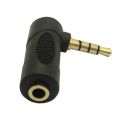 L Shape AUX 3 Pole Female To Male Right Angle Converter Adapter 3.5mm Adapter Jack Mic Converter Audio Stereo Adapter Headphone Jack Converter. 