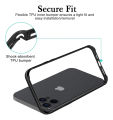 Aluminum Frame Metal Bumper Slim Case For iPhone 16 Pro Max Armor with Soft Inner Bumper Raised Edge Protection For iPhone 15 Pro Max For 16 Plus iPhone 14 Pro Max 13 Pro Max 12 Pro Max Cover. 