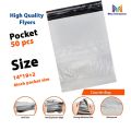 Extra Large Courier Flyer Bag with Pocket - Plain Flyer - MP logo (14x19 + 2 inch flap) 6 inch pocket Size. 