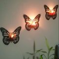 Decorative Butterfly Wall Shelf, Decoration Candlestick, Wall Decor Ideas, Wooden Wall Shelves. 