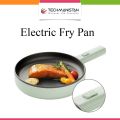 Techmanistan 28cm Multifunctional Electric Frying Pan, Non-Stick Electric Skillet Pot Hot Pot with Long Handle Electric Frying Pan Temperature Control Electric Frying Pan. 