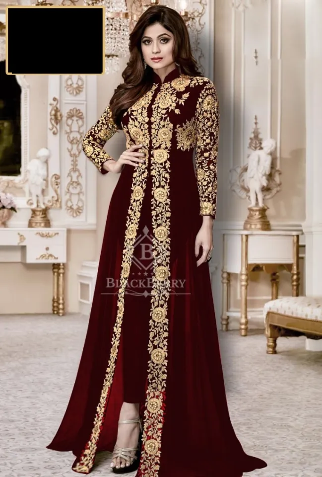 Fancy Dress Luxury Embroidered 2Pc Suit Fashion Party Wear Stitched Dress For Girls By Daraz.pk