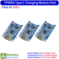 3 / 10 Pcs TP4056 1A Lithium Battery Charging Module Board Type-C with Protection Circuit for Li-ion 18650 by Electrica. 