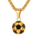 Sports Product Football Necklace With Steel Chain Necklace Football Boy's Necklace For Men. 
