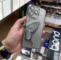 Butterfly Glitter Case with Camera borders for iPhone 11/11 Pro/11 Pro Max/12 Pro/12 Pro Max/13 Pro Max/14 Pro Max/15/15 Pro/15 Pro Max. 