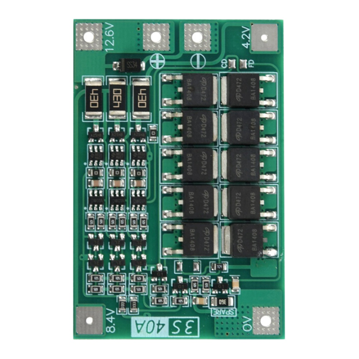 3S 40A Protection Board for Screwdriver Liion Battery Cell Pack Module 12V Li-Ion 18650 Battery Board with Balance