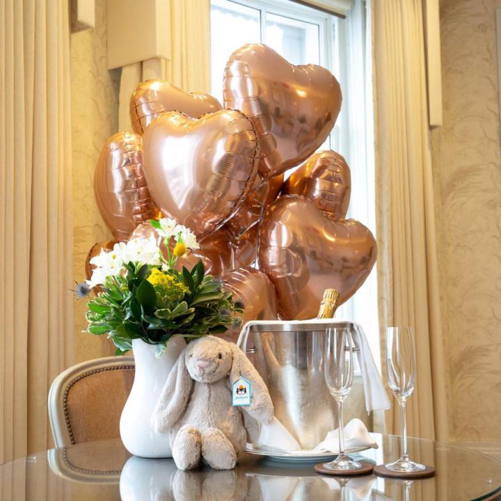 5 pcs Heart Foil Balloons Special effect on Happy Birthday decoration, Bridal Shower, Baby Shower, Wedding Anniversary, Proposal Day and Engagement Party decoration