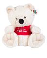 Sitting Bear - 14" - White-(K.S.). 