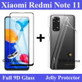 Xiaomi Redmi Note 11 Glass Protector 5D|10D|11D|21D|9D Glass Full Coverage + Back Protector Transparent Hydrogel Soft Film jell Protection For Xiaomi Redmi Note 11. 