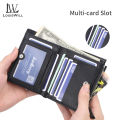 LouisWill Men Wallets Leather Men Bags Short Wallets Bifold Clutch Wallets Crocodile Pattern Wallets Travel Purses Coin Pouch ID Credit Cards Holders for Business, Travel, Office. 
