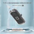 Pureview Transparent Wireless and Bluetooth Rechargeable Mouse, USB Receiver,LED Battery Magic Silm for Office/PC/Mac/Laptop/Apple/ipad - Transparent Wireless Mouse Multi Device Mouse, Type C Adapter Charging, Mouse for Laptop Notebook TV Mobile. 