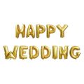 Happy Wedding Décor Theme Set 1 Pcs Wedding foil 30 Pcs Balloons 2 Foil Heart Wedding décor Theme Set. 