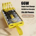 22.5w CyberPunk Style Power Bank with 20,000 mAh  10,000 mAhFor All your Apple iphone  and & other smartphone Devices 20000mAh Power Bank Phone External Battery Protable Fast Charge Powerbank Smart Chip Mlutiple Interfaces Type-c/USB Blackate. 