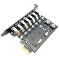 USB 3.0 PCI Express Adapter PCI E to 7 Ports USB 3 Expansion Adapter Card USB3 PCIe PCI-E X1 Controller Converter(VIA). 