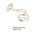 Chain Finger Rings Alloy Simple Ring Creative One-piece Set Pearl Finger Ring. 