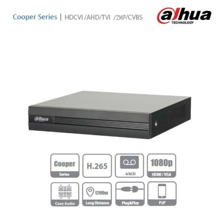 Dahua 4 Channels DVR XVR 1B04-I 2 Mega Pixel Supported CCTV camera  Digital Video Recorder  CCTV camera Receiver  Brand Dahua DVR XVR