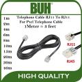Telephone cable Rj11 to Rj11 for ptcl telephone cable Telephone Cord, Phone Cord, Telephone Extension Line Cord Cable Wire,1m/2m/4m/6m/8m/10m/15m/20m/30m/40meter. 
