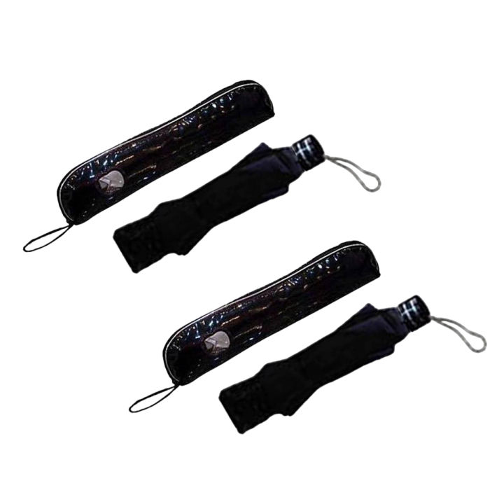 Pack of 2 - Mini Folding Umbrella For Sun & Rain - Lightweight Backpack & Purse - Ideal for Men,Women.Boys & Girls