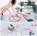 Original 3 in 1 fast charging usb cables for mobile phones | one drág three data cable for apple îphóné Android Type-C braided line usb cable 3 in 1 | Multi Function Charging Data Cable High Quality Adápter Cable For apple, type-C Use. 