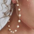 Multi-Stone Jhumki for Women - golden. 