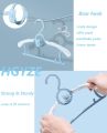 5 Piece - 11-14.5 inch  Baby Coat Hangers Children Clothes Hangers Adjustable with Space Saving Stackable Hooks, Universal Baby Hangers Non-Slip Dress Clothes Coat Hanger with Windproof Hooks. 