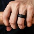 Band Gym Rubber Men Silicone Wedding Ring. 