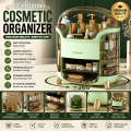 Dazzin - Luxury Desktop Cosmetic Organizer - Dustproof & Waterproof Makeup Vanity Storage Beauty Box - Beauty Box for Girls - Makeup Organizer Box - Make Up Organizers for Vanity, Countertop Cosmetic Storage with Drawers and Transparent Cover for Bedroom. 