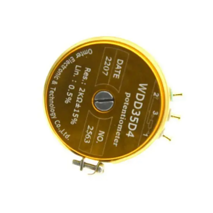 WDD35D-4 Precision Conductive Plastic Potentiometer Angular Displacement Sensor 1K 2K 5K 10K Linear 0.5%