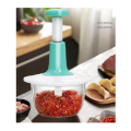 Manual Hand-Press Vegetable Food Chopper Mixer, Cutter Hand Pat Food Processor. 
