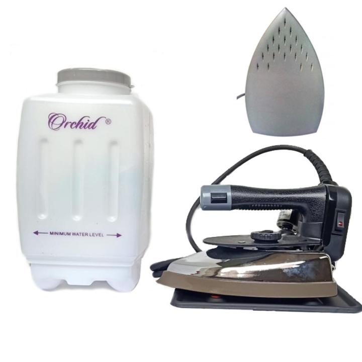 Orchid Commercial Steam Iron with Water Bottle Gravity Feed Steam Press