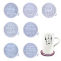 Coaster Silicone Mold Letter Design Silicone Diy Round Coaster Epoxy Resin Mold 7Pcs Coaster Molds For Diy Art Craft Cup Mats, Bar Coasters, Novelty Drink Coasters Silicone Mold.
