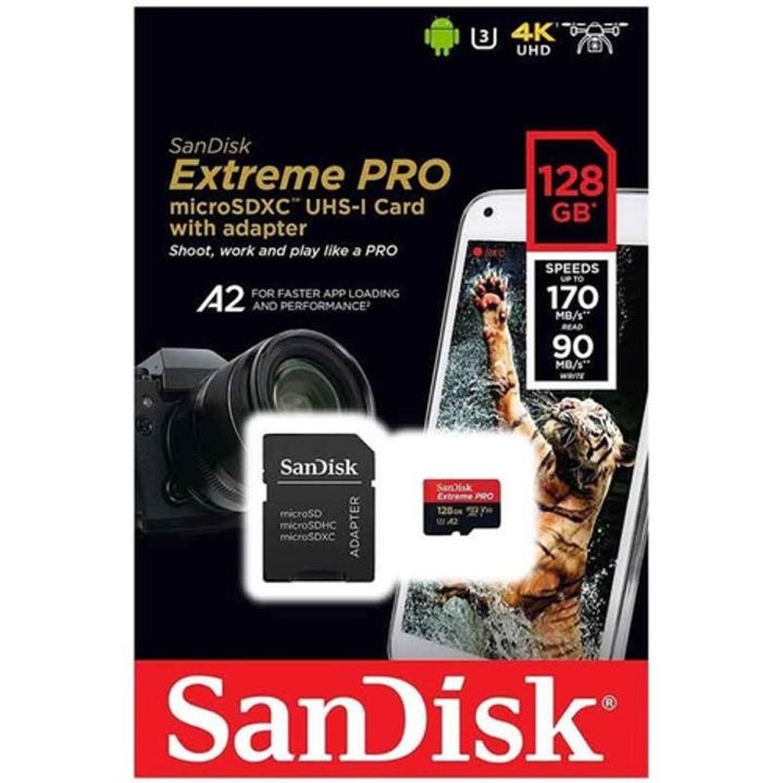 SanDisk Extreme Pro Micro SDXC Memory Card – Class 10 – A1 – V30 – UHS-I (U3)